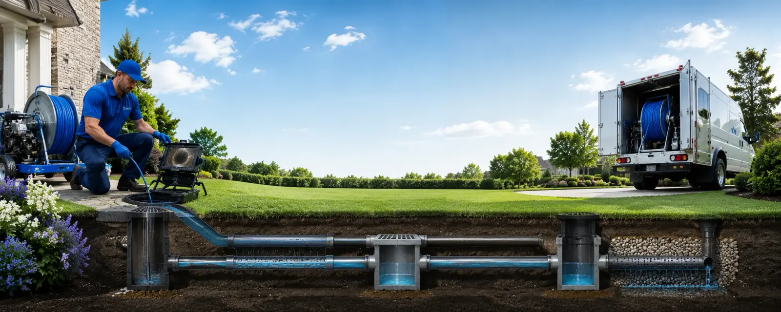 Outdoor drain cleaning information for Parker City, IN